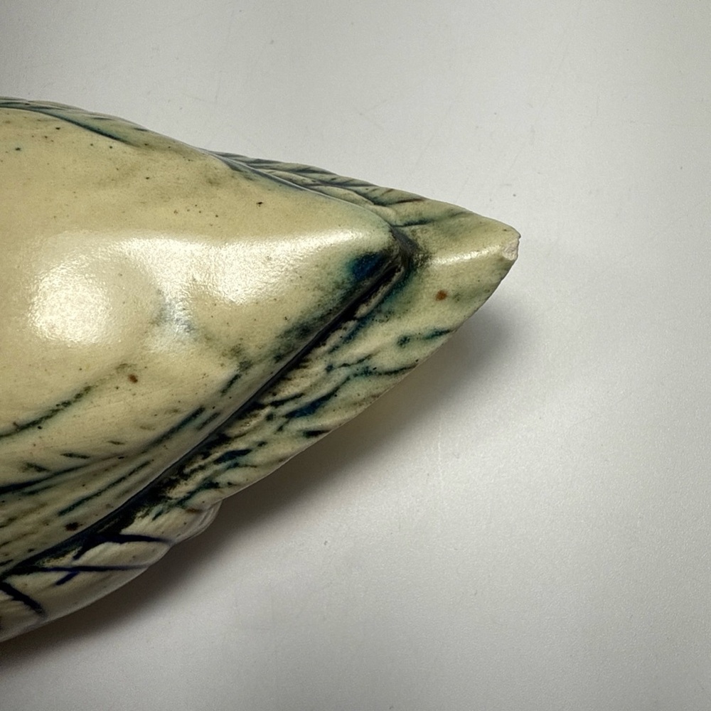 Pair of Laurentian pottery ducks made in Canada blue cream glaze B2 - Picture 5 of 8